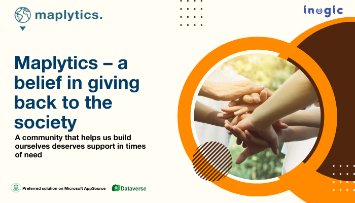 Maplytics's tweet card. Check out how Maplytics solved challenges faced by different clients from the Civic and Social Good industry in Dynamics 365 CRM