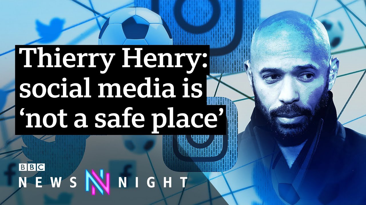 BBCNewsnight's tweet card. Why Thierry Henry quit social media and what he thinks about the 2022...