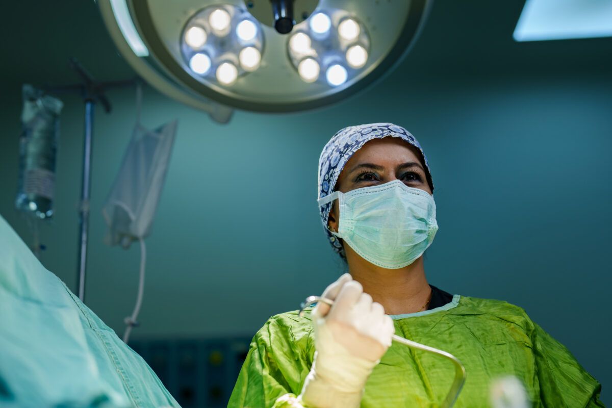 UKHealthClimate's tweet card. Reducing the environmental impact of surgical care