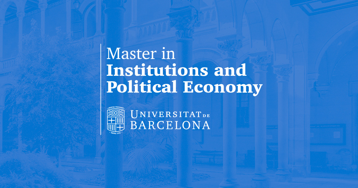 cescamat's tweet card. The Master in Institutions and Political Economy (MIPE) is a Social Science research program that combines Political Science, Economics, Economic History.