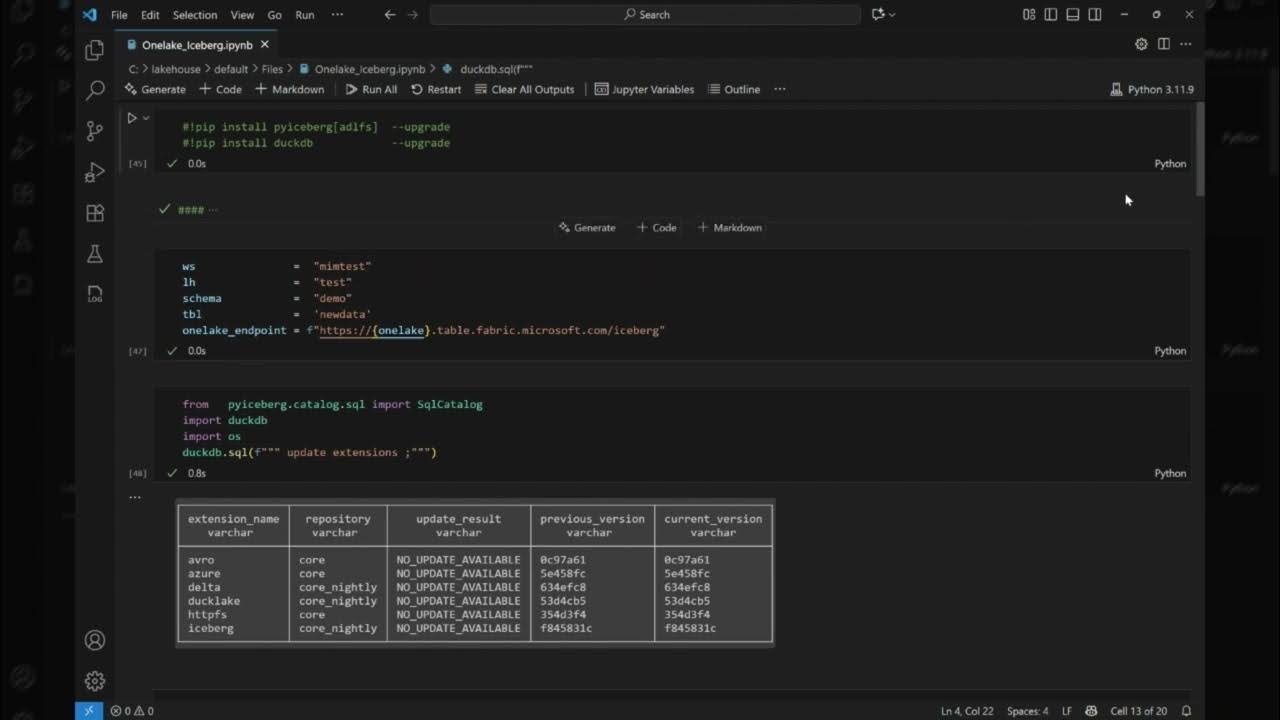mim_djo's tweet card. First Look at Onelake Iceberg REST Catalog