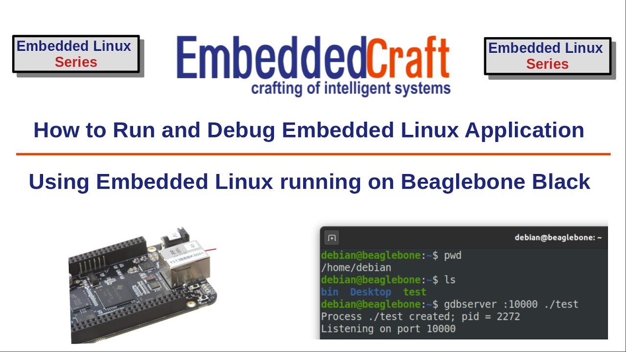 embeddedcraft's tweet card. Run and Debug Embedded Linux Application using GDBServer and GDB