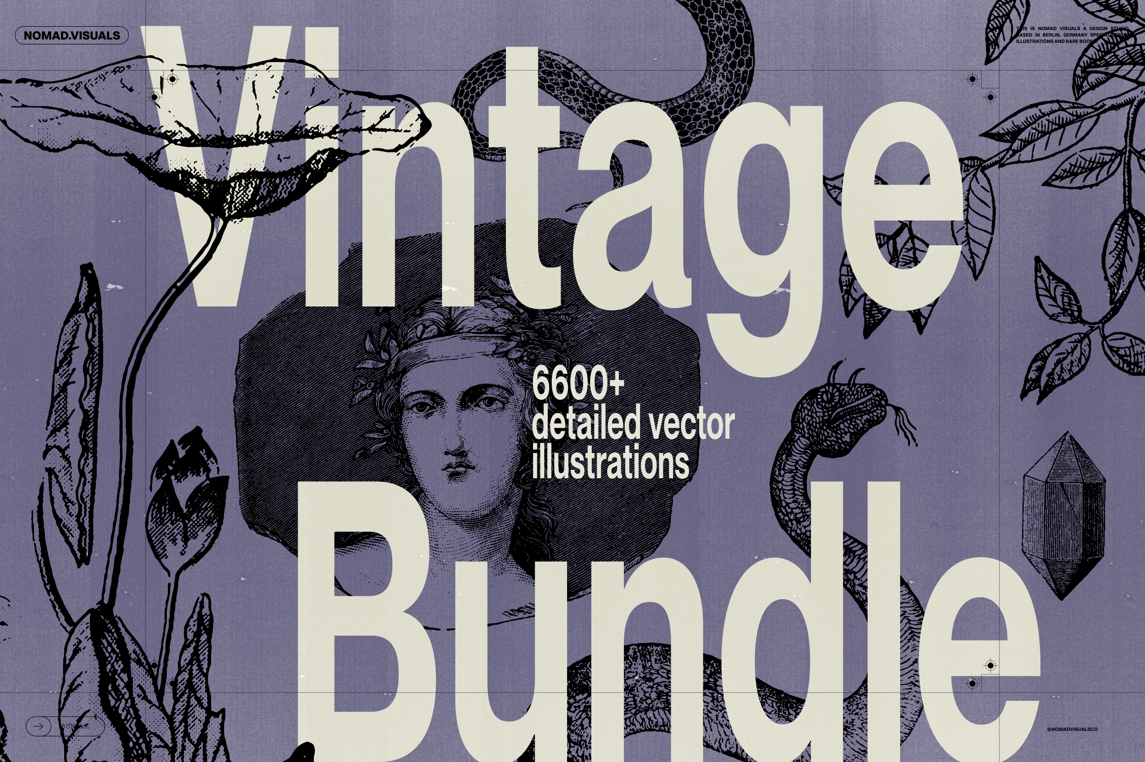 NomadVisualsCo's tweet card. 42 PRODUCTS FOR A TOTAL 6600+ ILLUSTRATIONS The Bundle includes all the collections from the Blackwork category https://nomadvisuals.co/product-category/blackwork/ I have started this bundle in 2018,...