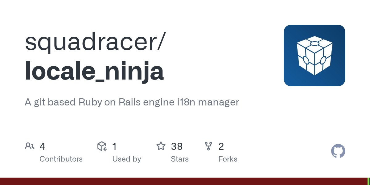 ClementAvenel's tweet card. A git based Ruby on Rails engine i18n manager. Contribute to squadracer/locale_ninja development by creating an account on GitHub.