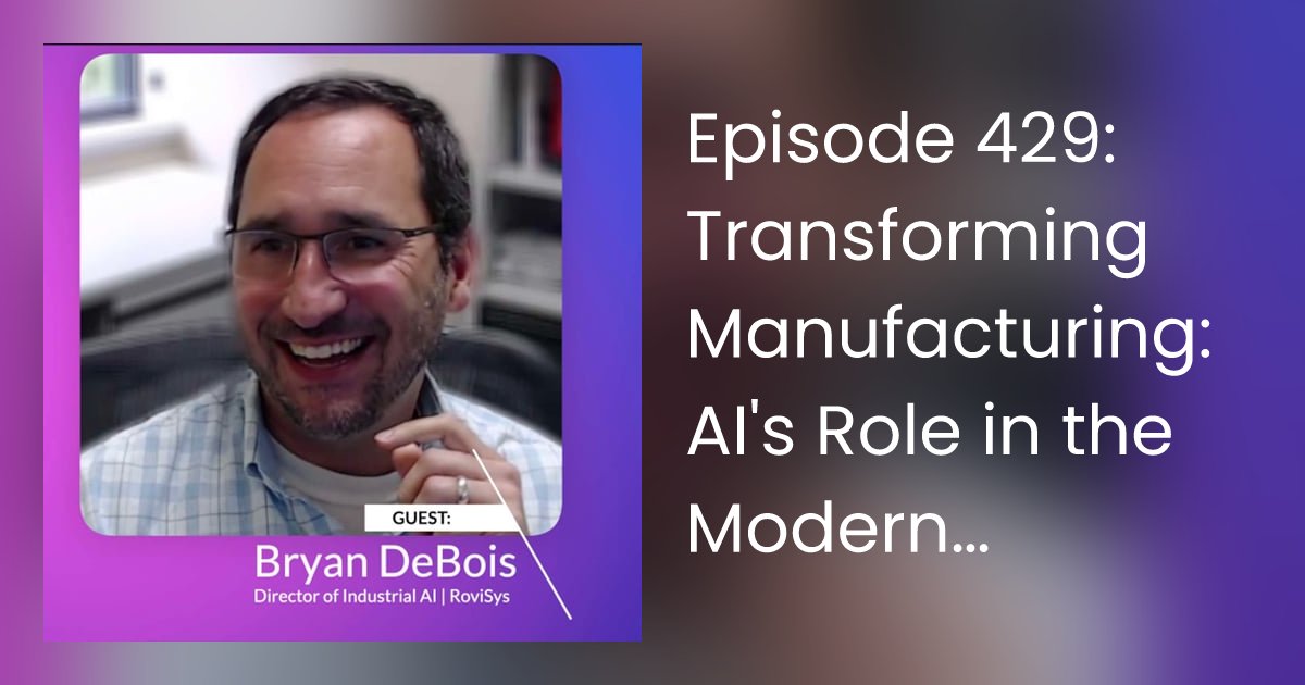 DynamicsCorner's tweet card. In this episode of the Dynamics Corner Podcast, hosts Kris and Brad speak with Bryan DeBois, Director, Industrial AI at RoviSys, about the transformative impact of …