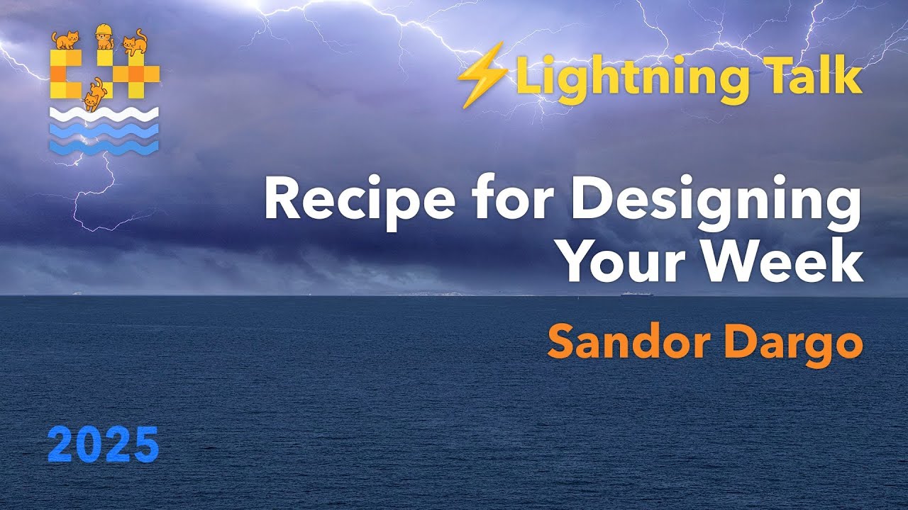 cpponsea's tweet card. A Recipe for Designing Your Work Week as a Software Engineer - Sandor...