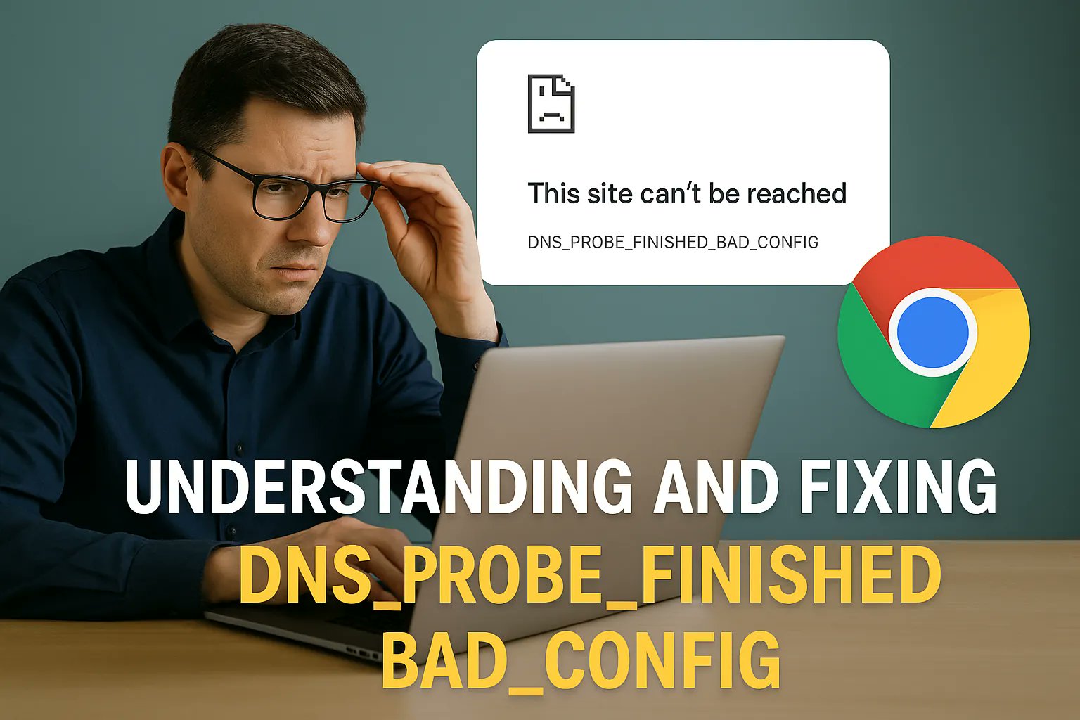 SolvedWindows's tweet card. Ever tried to load a website, and instead of the sleek page you expect, you’re staring at a frustrating error—something about DNS? If you’ve seen the "DNS_PROBE_FINISHED_BAD_CONFIG" message pop up…