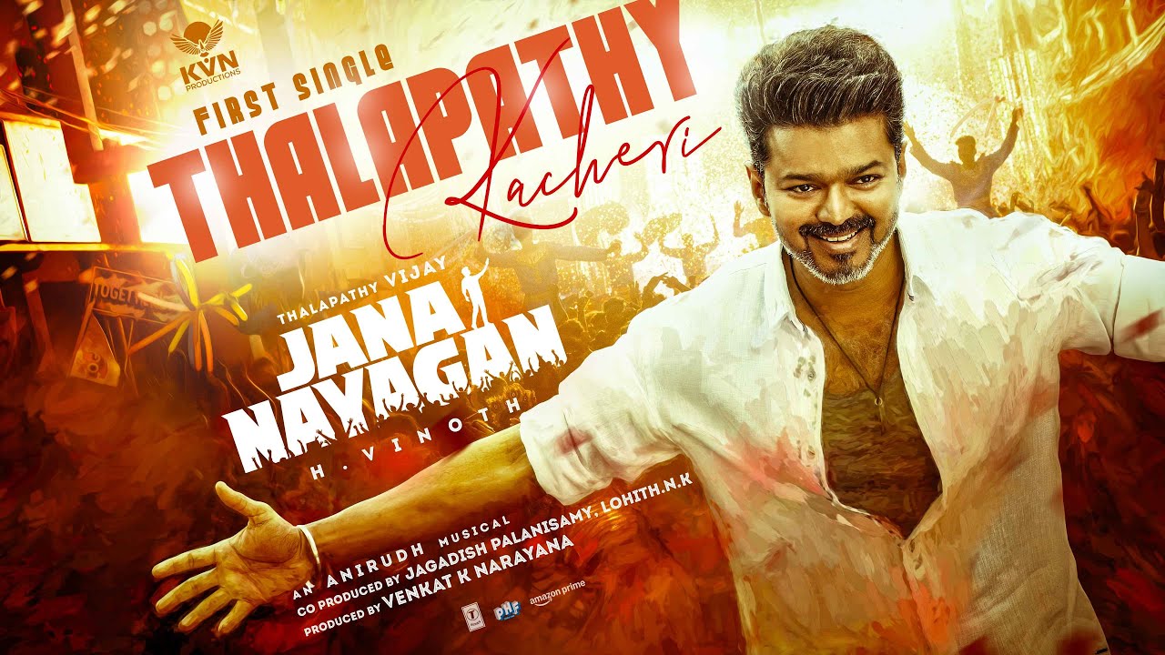 anirudhofficial's tweet card. Jana Nayagan – Thalapathy Kacheri Lyric Video| Thalapathy Vijay| H...