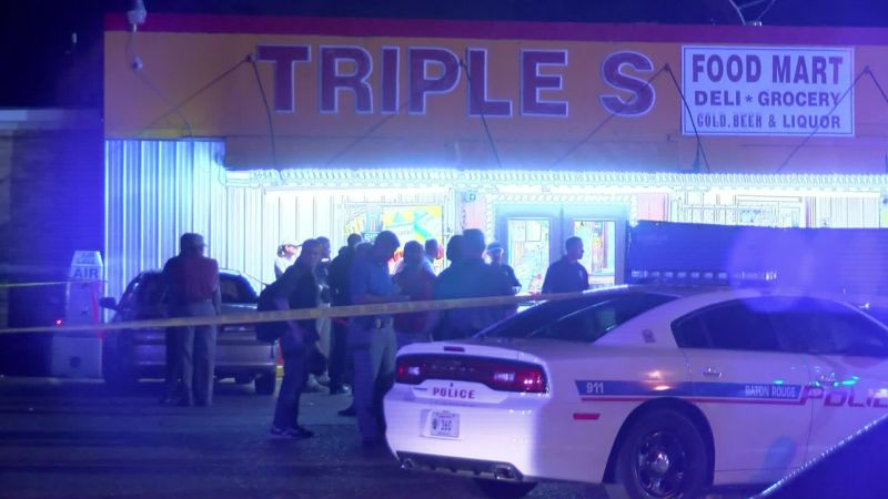 CNN's tweet card. A video showing a deadly encounter outside a convenience store in Baton Rouge, Louisiana, has sparked outrage. Police officers pin down Alton Sterling, a 37-year-old black man, then one shoots him as...