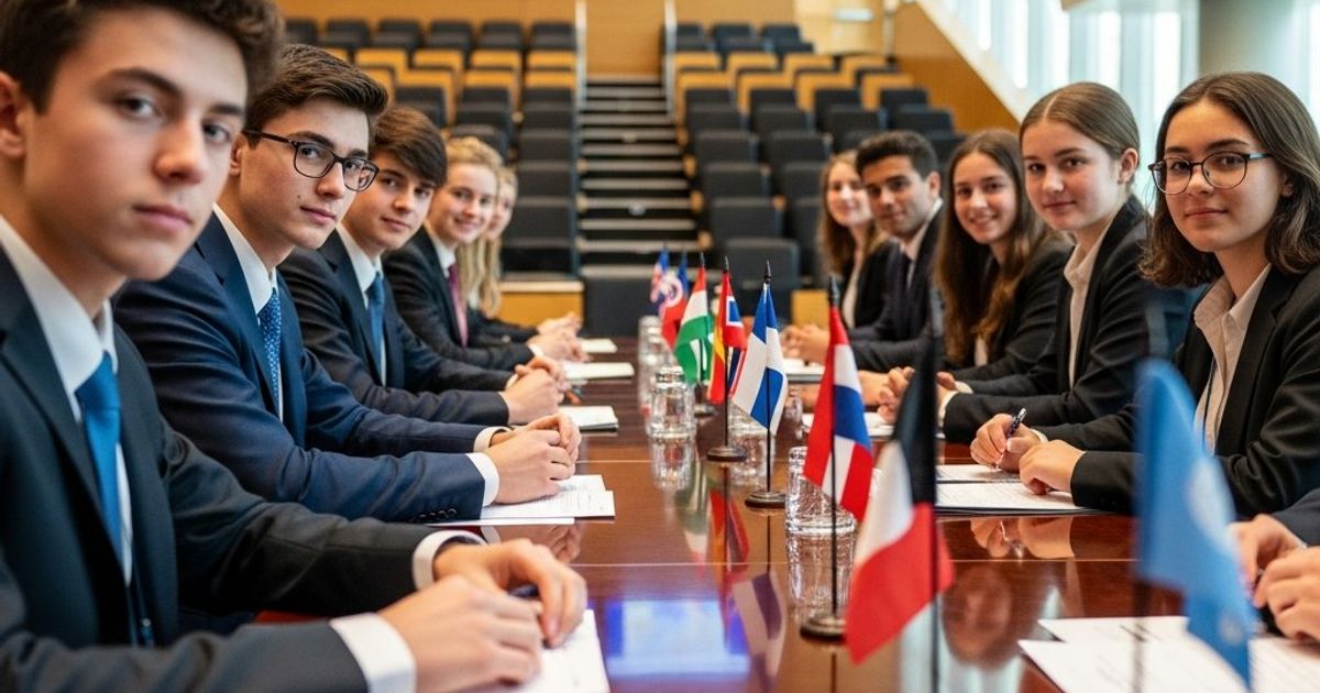 theportugalpost's tweet card. Algarve teenagers from Silves Sul impressed at the Manchester Model United Nations, returning with sharper English, diplomacy skills and confidence—made possible by Rotary funding.