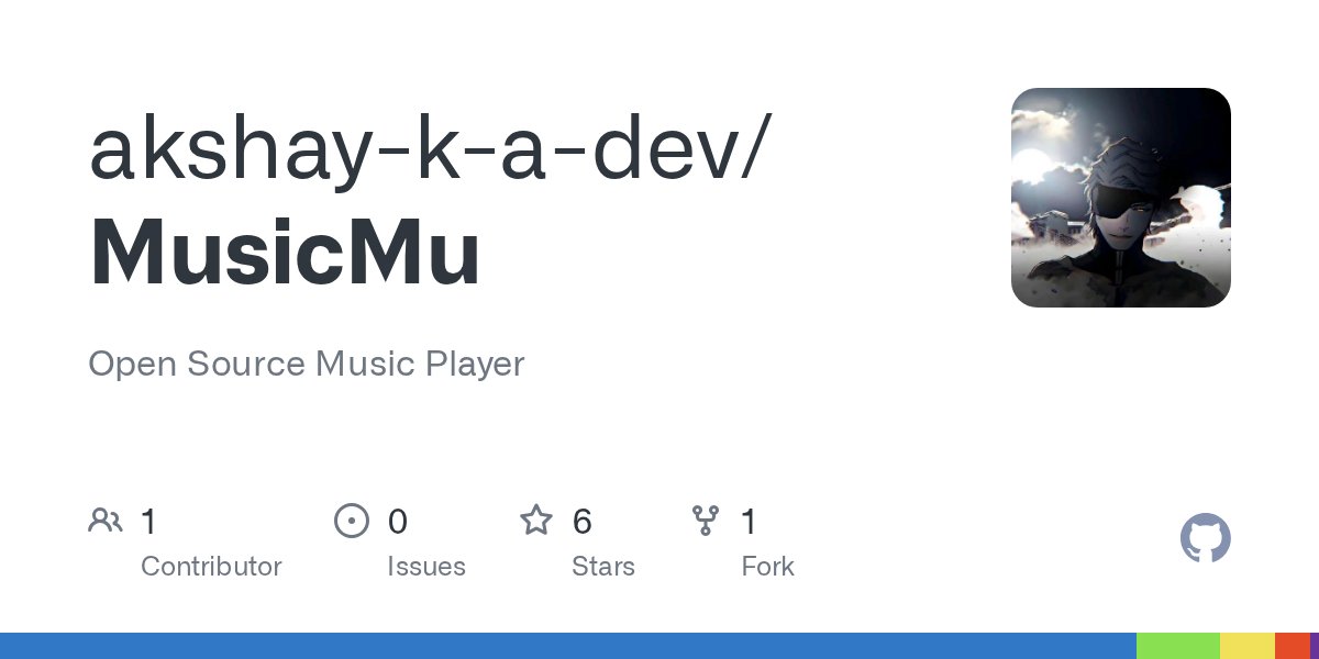 TechMobilityMa1's tweet card. Open Source Music Player. Contribute to akshay-k-a-dev/MusicMu development by creating an account on GitHub.
