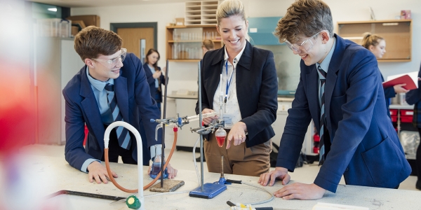 tes's tweet card. Half of secondaries are understaffed in physics and 32% report chemistry teacher shortages, finds report