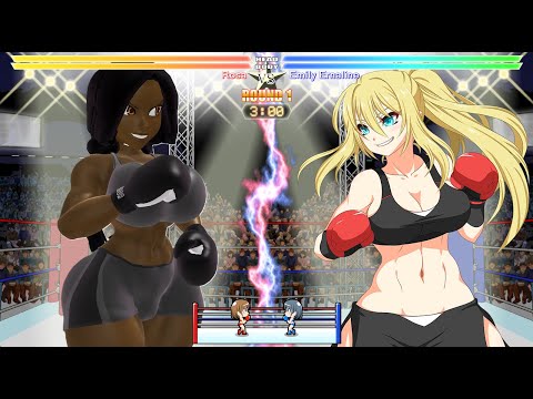 FighterFlowey's tweet card. Boxing Arena Nebula : Rosa Marchi vs Emily Ernaline