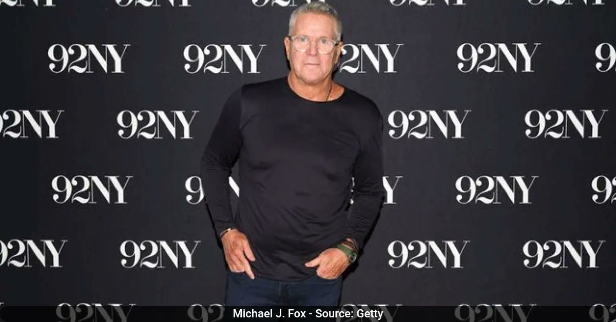 Vvip_Times's tweet card. Michael J. Fox returns to acting in Shrinking season 3, discussing his role with Parkinson's and Harrison Ford's protective support on set. Premieres Jan 28, 2026.