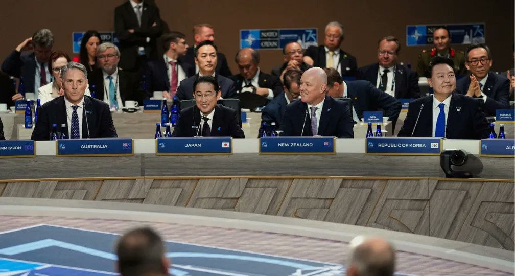 APInitiative_en's tweet card. When Japan, South Korea, Australia and New Zealand took part in the NATO summit in Washington in July, the so-called Indo-Pacific Four (IP4) nations demonstrated the close connection of the Indo-Pa...