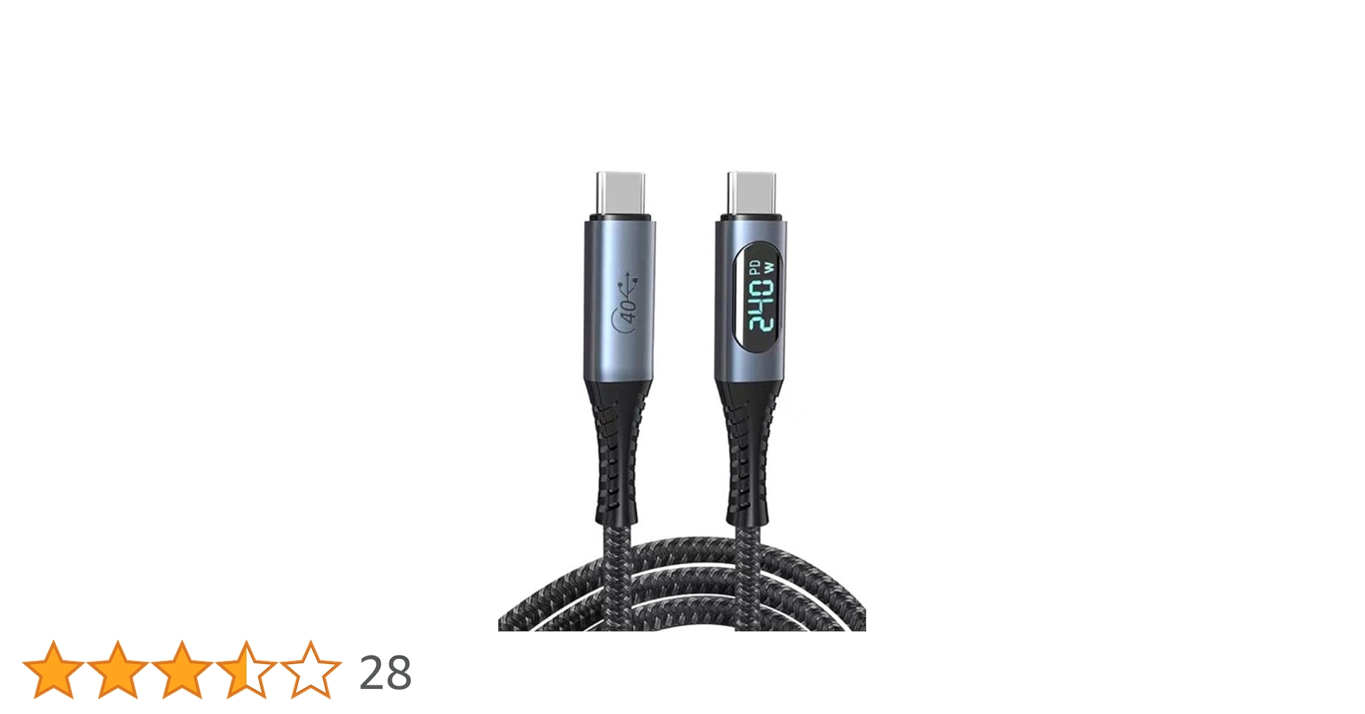 Papalog11's tweet card. USB Type C ケーブル PD急速充電 240W Thunderbolt 4 対応 出力スクリーン表示 Type-C to Type-Cケーブル USB4 充電ケーブル 48V/5A超急速充電/40Gbps高速データ転送/8K@60Hz映像出力/USB 3.2 / 4.0 サンダーボルト 4ケーブル 高耐久ナイロン 超高速転送