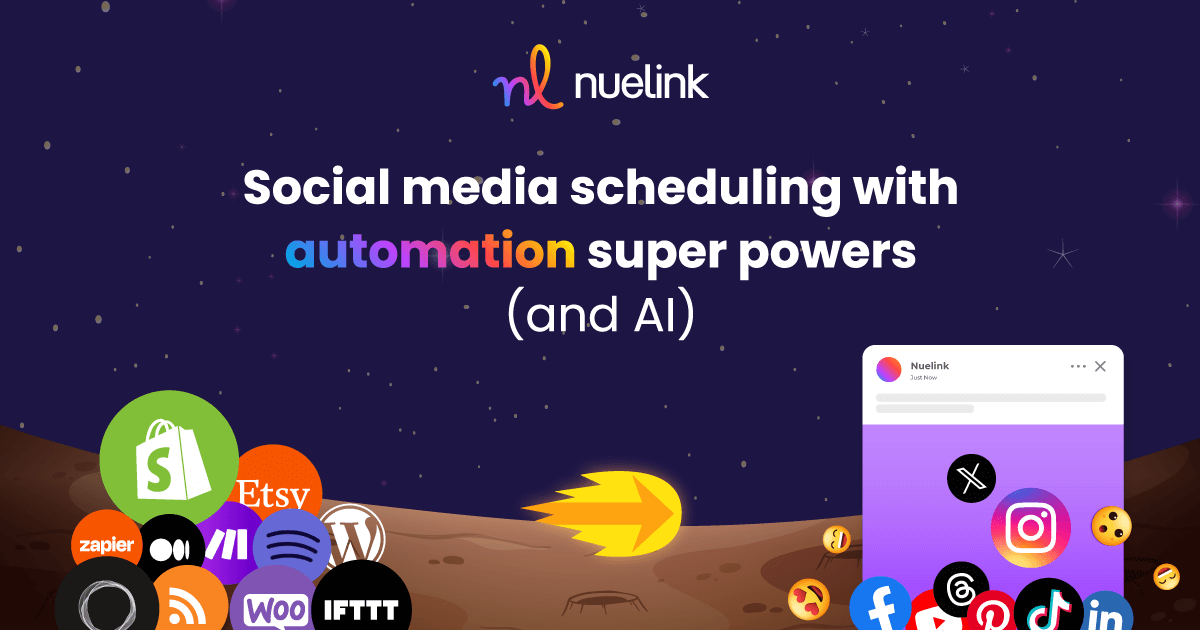flixfront's tweet card. Transform every link you share on social media into a short, branded, and custom URL automatically with Nuelink. Plus, the ability to track valuable data from each URL in a simple dashboard.