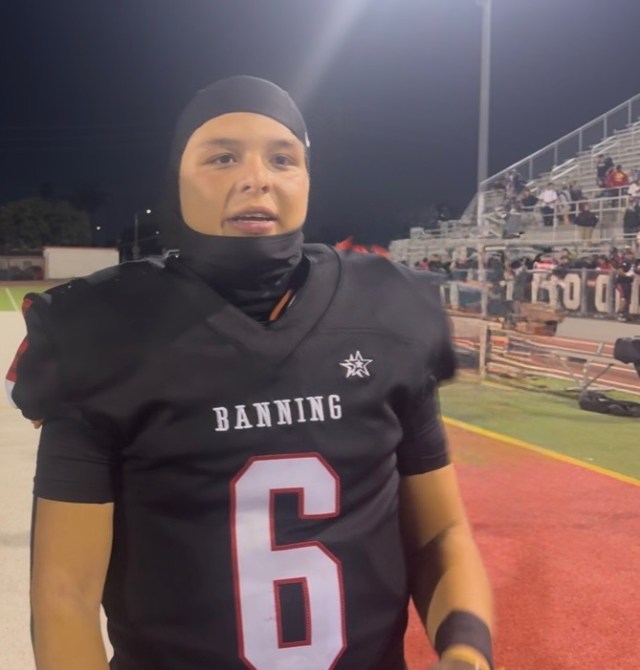 natehbhs's tweet card. Banning football routs Huntington Park to improve to 2-0 this season