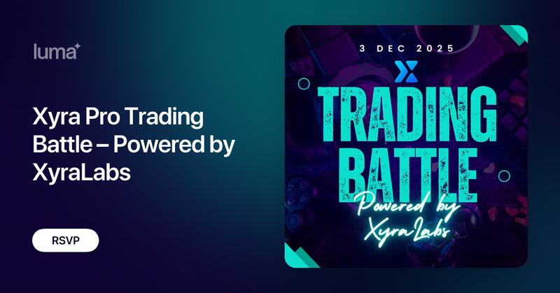 xyralabs_'s tweet card. 🎮 XYRA ESPORTS: THE 1-HOUR TRADING BATTLE . Trade like a gamer. Win like a champion. Welcome to India’s first ever trading esports arena where charts move…