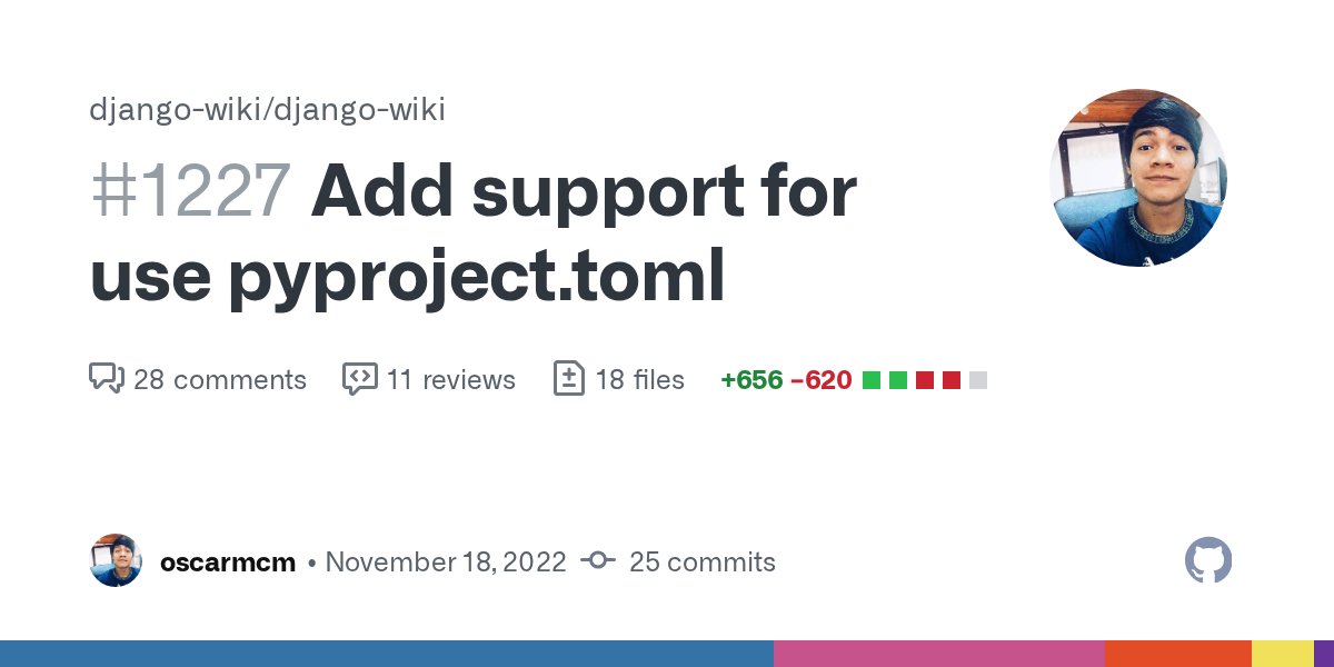 oscar_mcm's tweet card. Todo list for complete #1199: Create pyproject file Drop setup.py|cfg Add new environments for development lifecycle Test environment Develop environment Transifex environment Documenta...