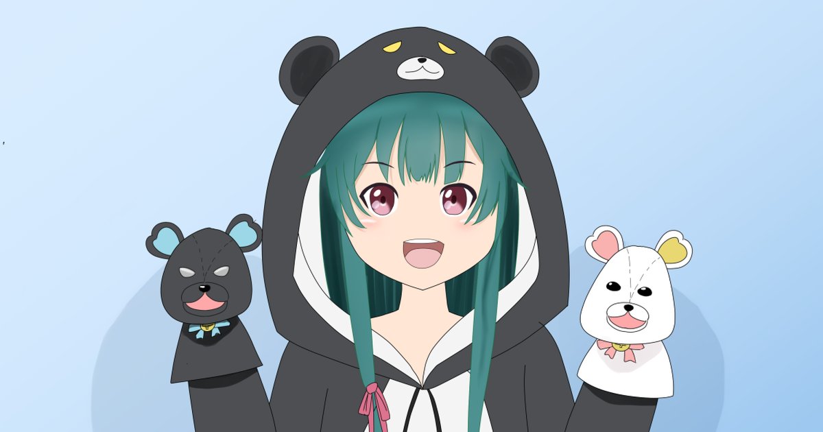 mikfa_blog's tweet card. 用事があって遅くなりました --; くまクマ熊ベアーのユナを描いてみました 作業動画（Shorts） https://youtube.com/shorts/fXwAqX84XPo