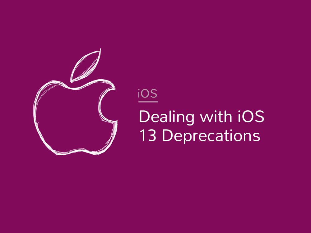bitemobileapps's tweet card. You've got an older app and you up the deployment target to iOS13/iOS14, and a bunch of deprecation warnings appear in your code. What now?