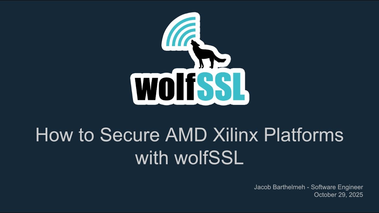 wolfSSL's tweet card. How to Secure AMD Xilinx Platforms with wolfSSL