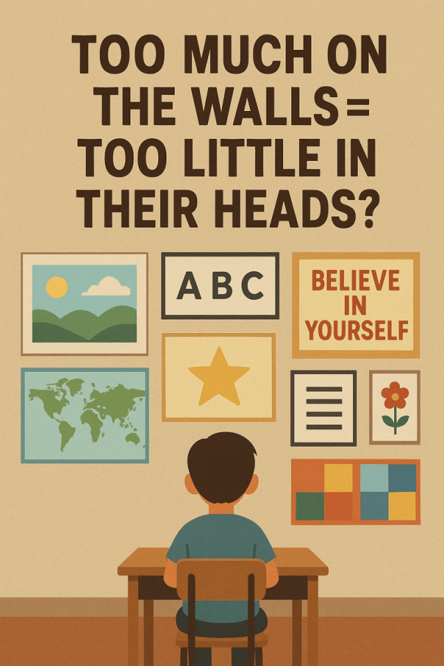 Mr_Stammers's tweet card. Walk into many classrooms today and you’ll see walls bursting with posters, anchor charts, word walls, motivational quotes, and student masterpieces. I’ve been there myself – creating a map o…