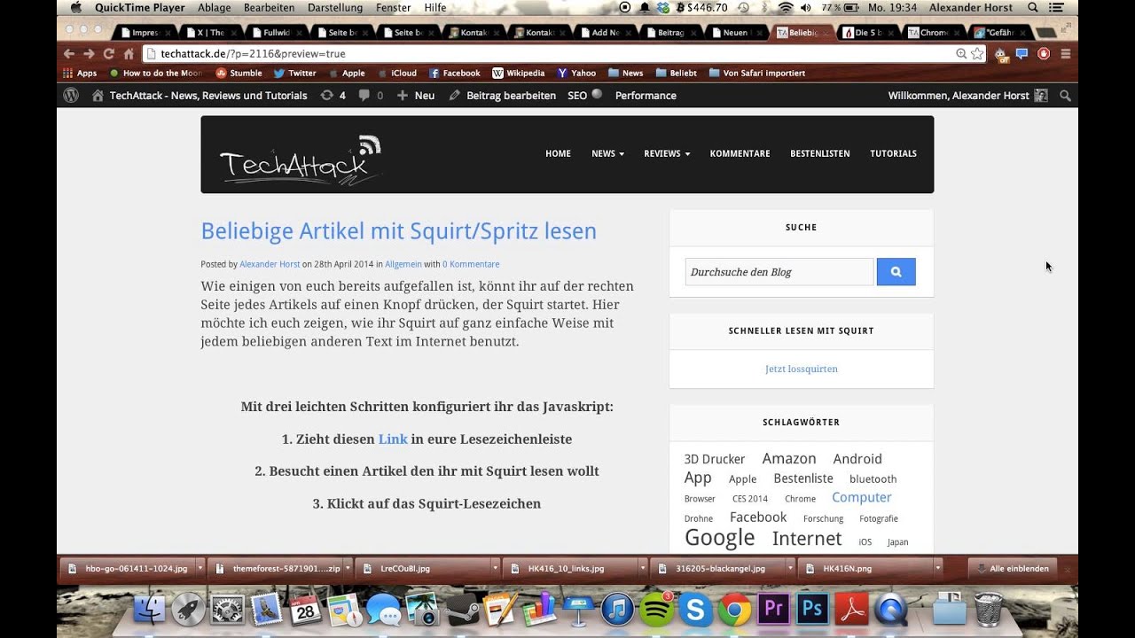 TechAttack_de's tweet card. Tutorial: Schneller lesen mit dem Squirt/Spritz Lesezeichen - Deutsch...