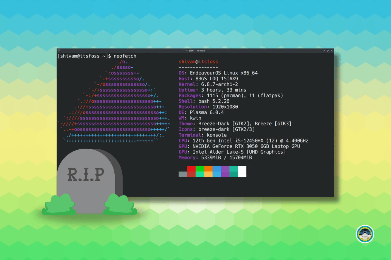 itsfoss2's tweet card. It was a favorite to many. Now, it's gone.