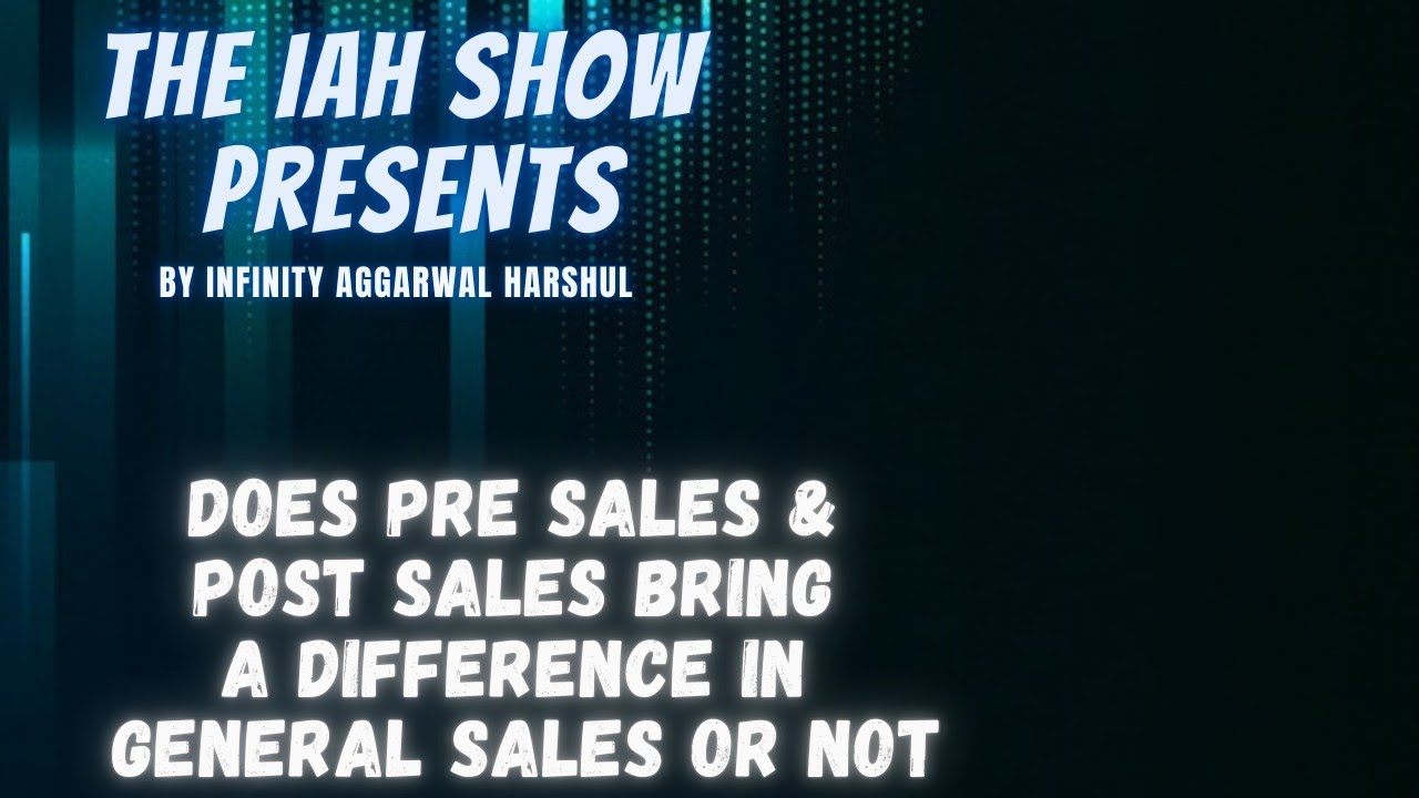 iahuniverse's tweet card. Does Pre Sales & Post Sales Bring a Difference In General Sales Or...