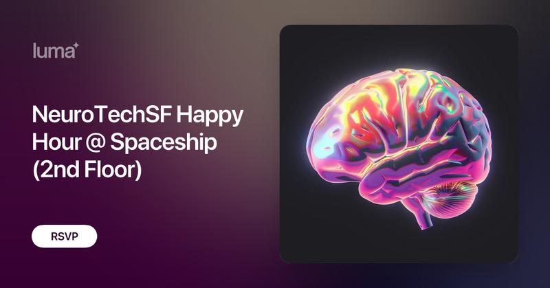 NeuroTechX's tweet card. Welcome to NeurotechX SF Happy Hour! Join us for a fun evening of networking and mingling hosted by the San Francisco Chapter of NeurotechX at Frontier Tower.…