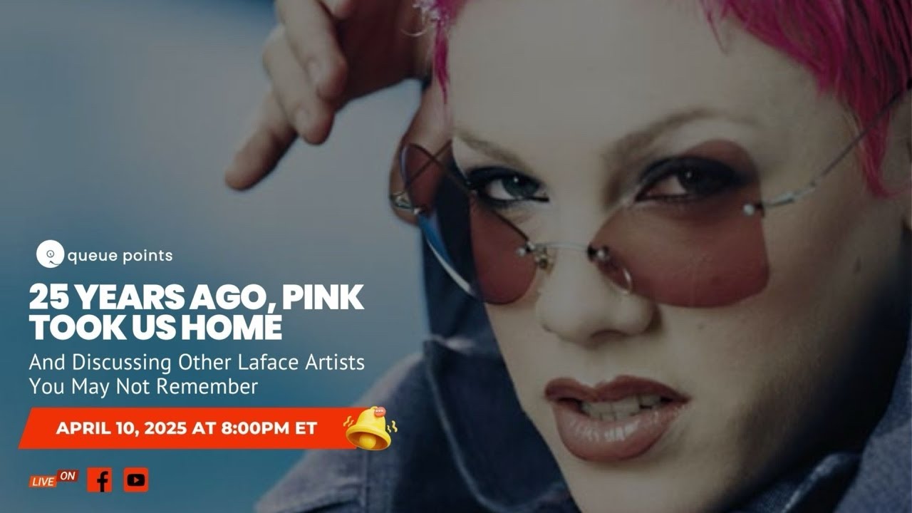 queuepointspod's tweet card. 25 Years Ago, Pink Took Us Home ... And Discussing Other LaFace...
