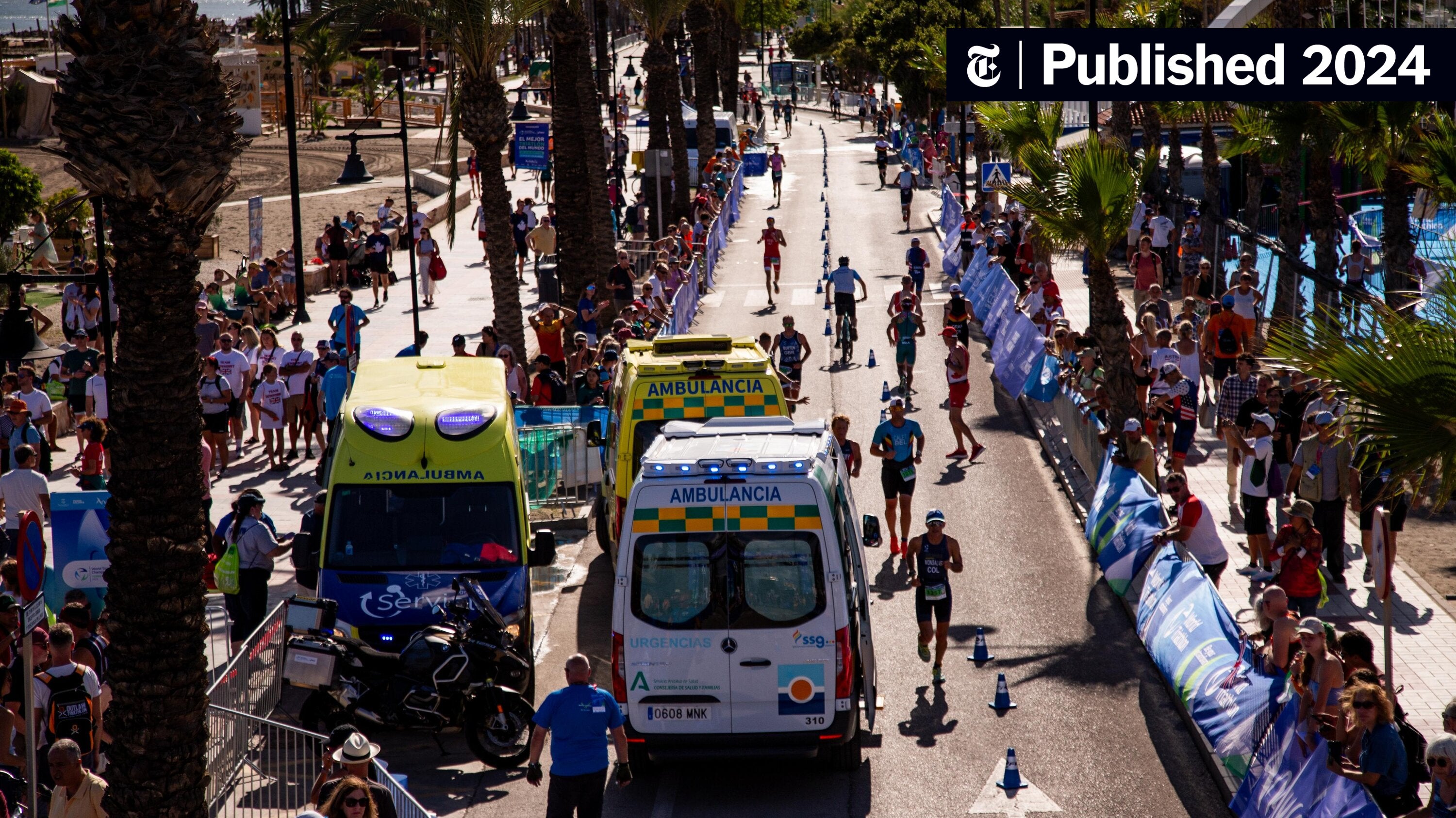 nytimes's tweet card. One athlete was from Mexico, and the other was from Britain. The circumstances around their deaths at an event were not immediately clear.