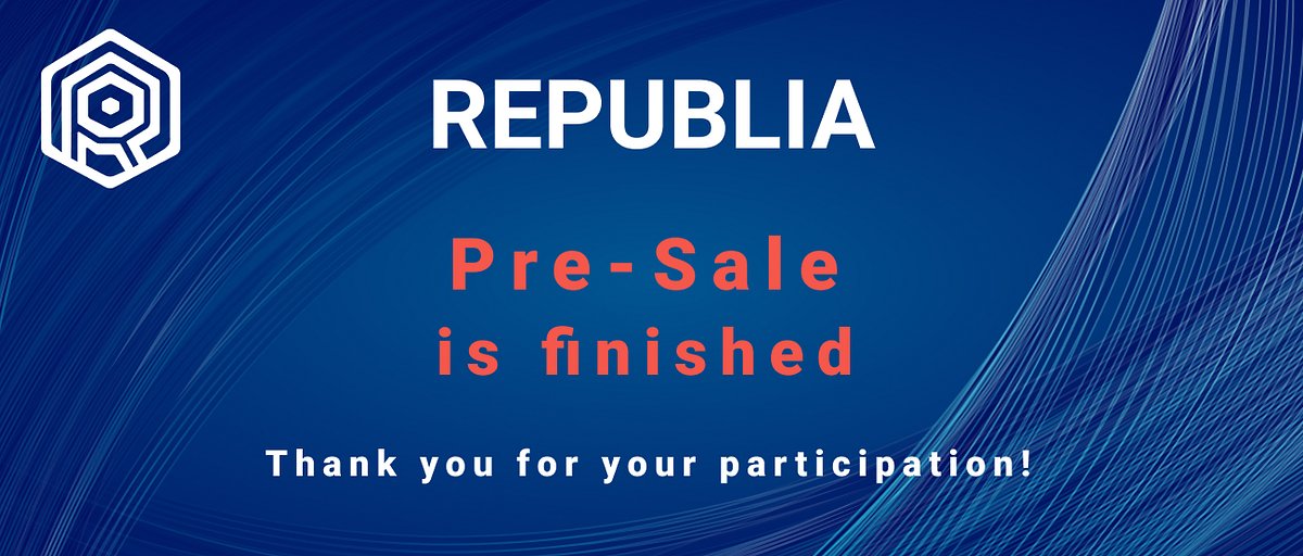 Republia_Group's tweet card. Dear Republia users and investors!