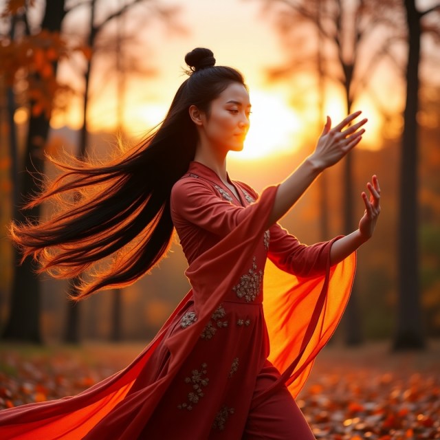 Ao_Kishi_'s tweet card. baguazhang in spherical stillnessfeet weave ancient pathseight steps swirlinga dance of shifting tides palms sweep like whisperssoft yet thunder-fedeach motion a breatha pulse of force and flow kic…