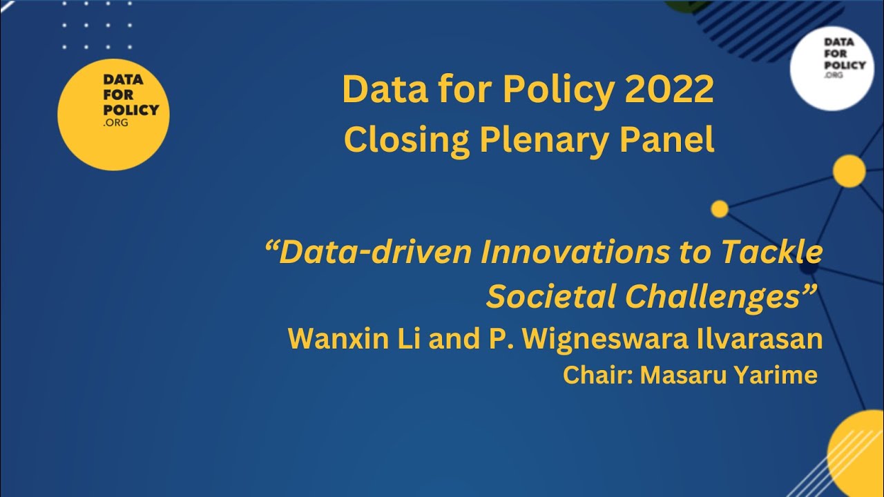 yarime's tweet card. Data for Policy 2022 Hong Kong Closing Plenary Panel - Wanxin Li, P....