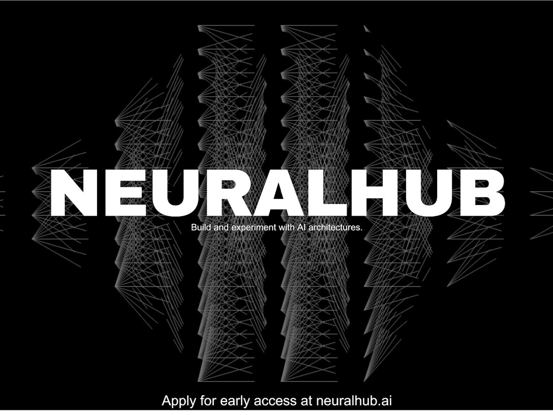 LaunchedIO's tweet card. Neuralhub:Design and build AI architectures