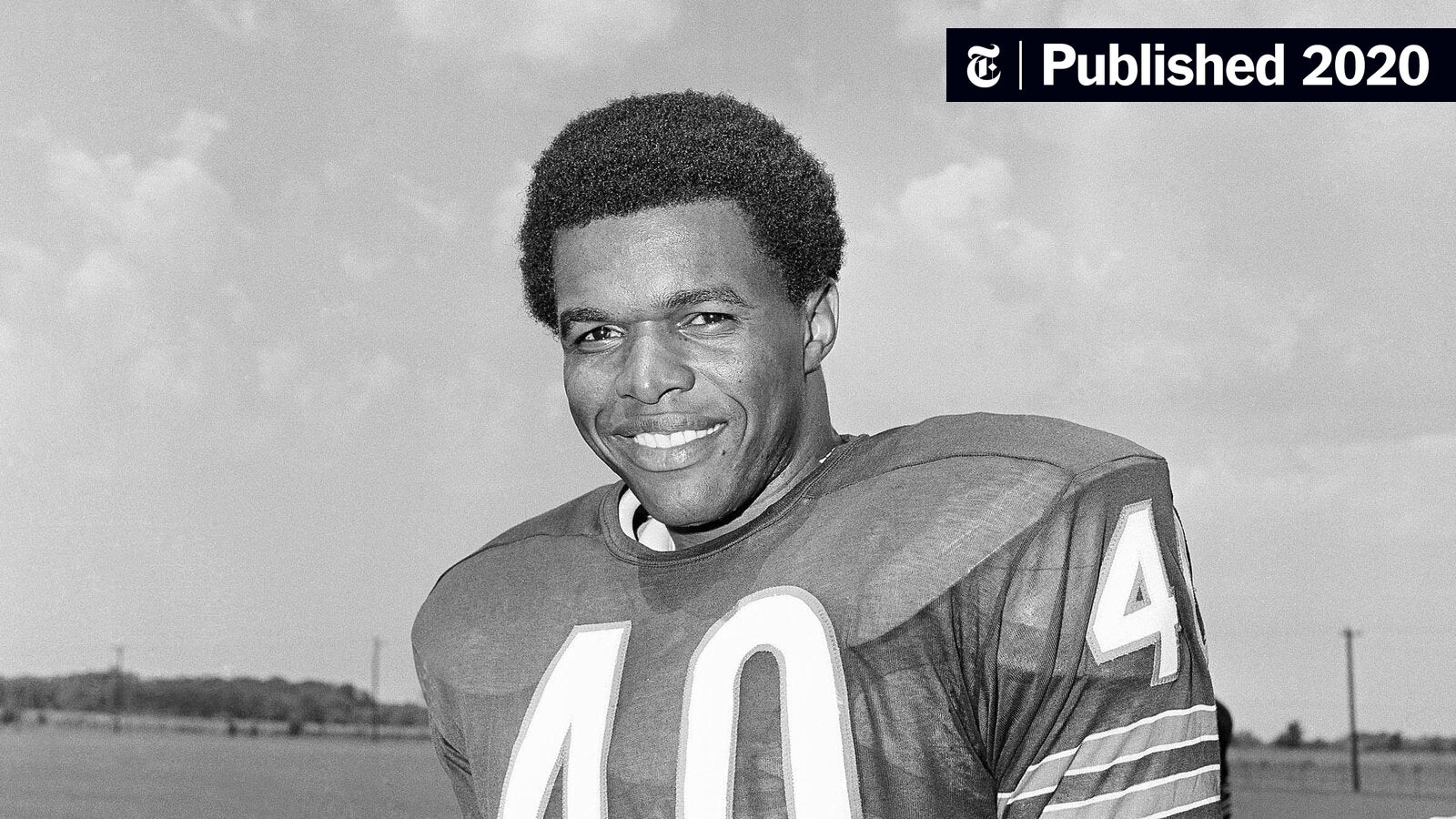 nytimes's tweet card. Though his career was cut short by injuries, he was regarded as one of the N.F.L.’s greatest players. The movie “Brian’s Song” spread his name beyond the sports world.