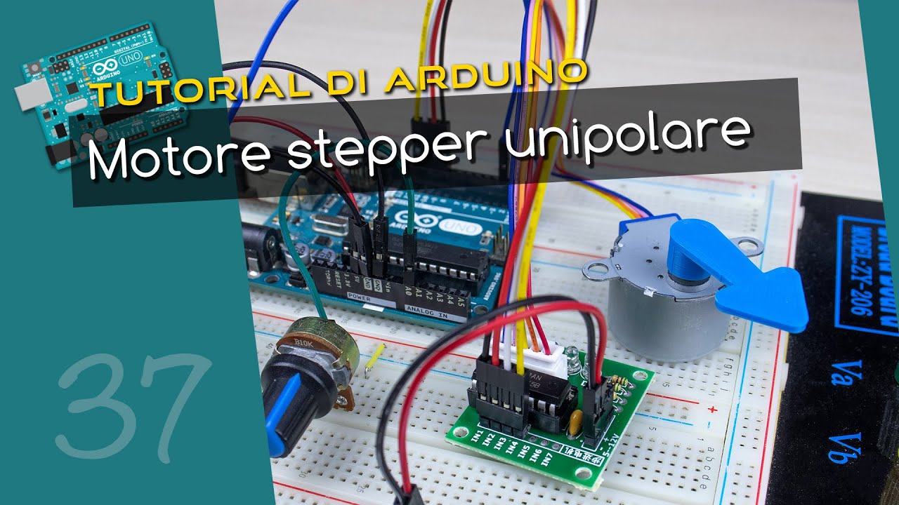 TechMakerIT's tweet card. Tutorial Arduino ITA 37: motore passo-passo unipolare con driver...