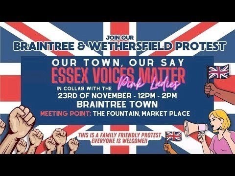 AmandaHume's tweet card. Live Braintree and Wethersfield protest📢🎥