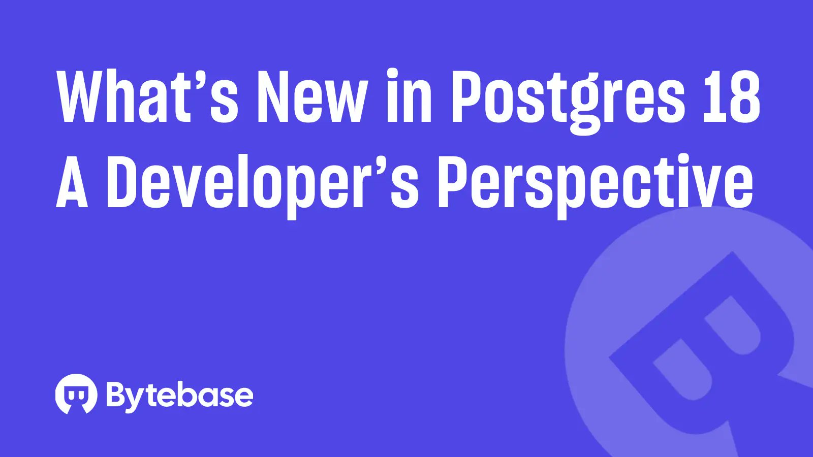 Bytebase's tweet card. PostgreSQL 18 was officially released on September 25, 2025. No doubt the most consequential change is the new Asynchronous I/O (AIO) subsystem. However, this p...