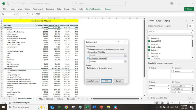 honeymahajan001's tweet card. 📊 Day 6 – Data Analysis Journey (Pivot Table Sorting & Design) Today I worked on improving my Pivot Table skills by applying sorting and design formatting to make my reports cleaner and more...