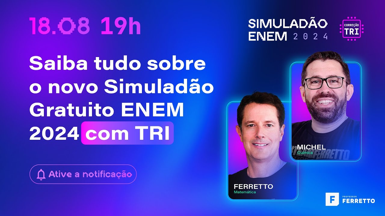 prof_ferretto's tweet card. 🔥SIMULADÃO GRATUITO ENEM 2024 COM ✨TRI✨