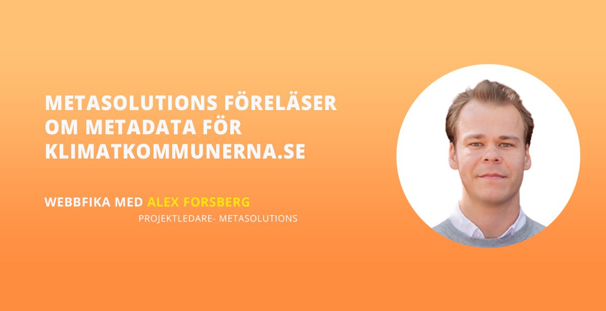 MetaSolutionsAB's tweet card. För varje dag genereras mer information än vad vi kan bearbeta. Samhällen blir uppkopplade med hjälp av sensorer och den digitala infrastrukturen utvecklas i en exponentiell takt. Hur kan en offent...