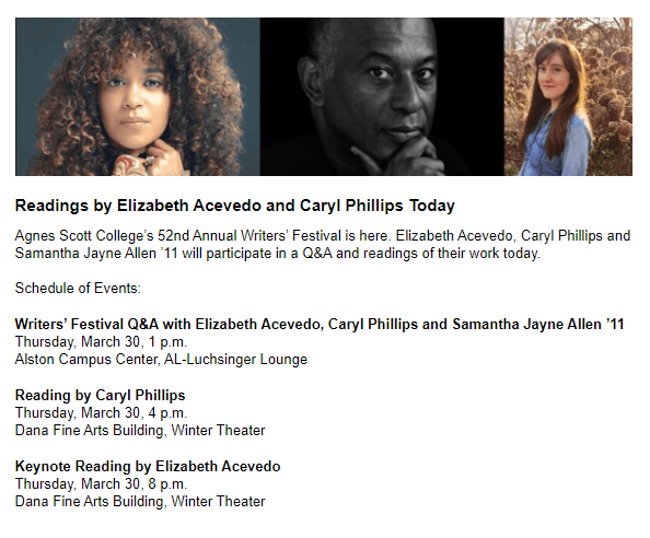 McCainLibrary's tweet card. Enjoy this year’s Writer’s Festival! Looking for more information about the visiting writers? The Writers’ Festival Research Guide produced by McCain Library lists books available…