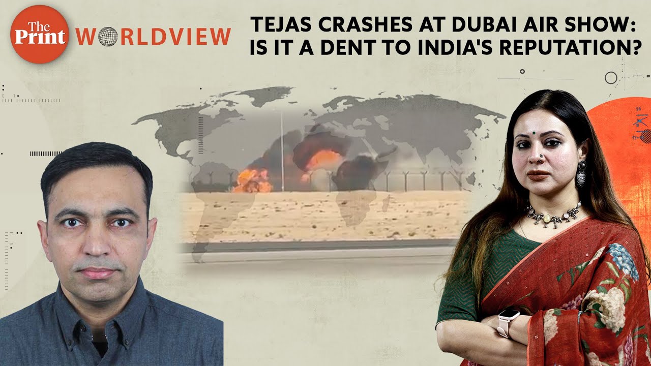 ShekharGupta's tweet card. Ex-fighter pilot decodes Tejas crash as global security challenges &...