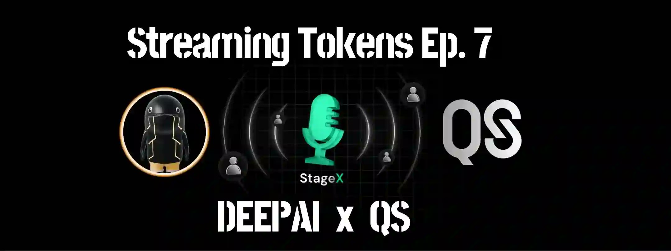 DeepBot_'s tweet card. Streaming Tokens Ep. 7 $DEEPAI x $QS Another Epic session! As always Alpha will be spilled on it! So don`t be late!