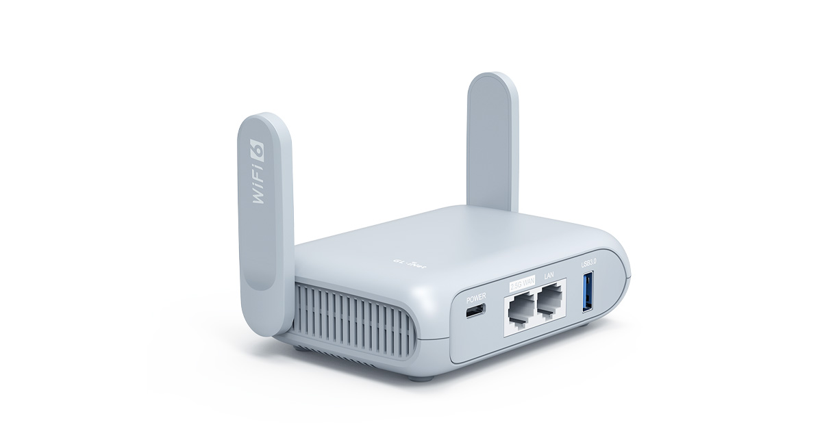 GLiNetWiFi's tweet card. Beryl AX (GL-MT3000) is an OpenWrt multi-gigabit Wi-Fi 6 wireless router for frequent travelers and remote workforces to protect their digital assets and footprints online.