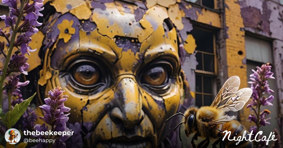 beehappybeeswax's tweet card. Creation: "The Eye of the Bee Keeper" by thebeekeeper